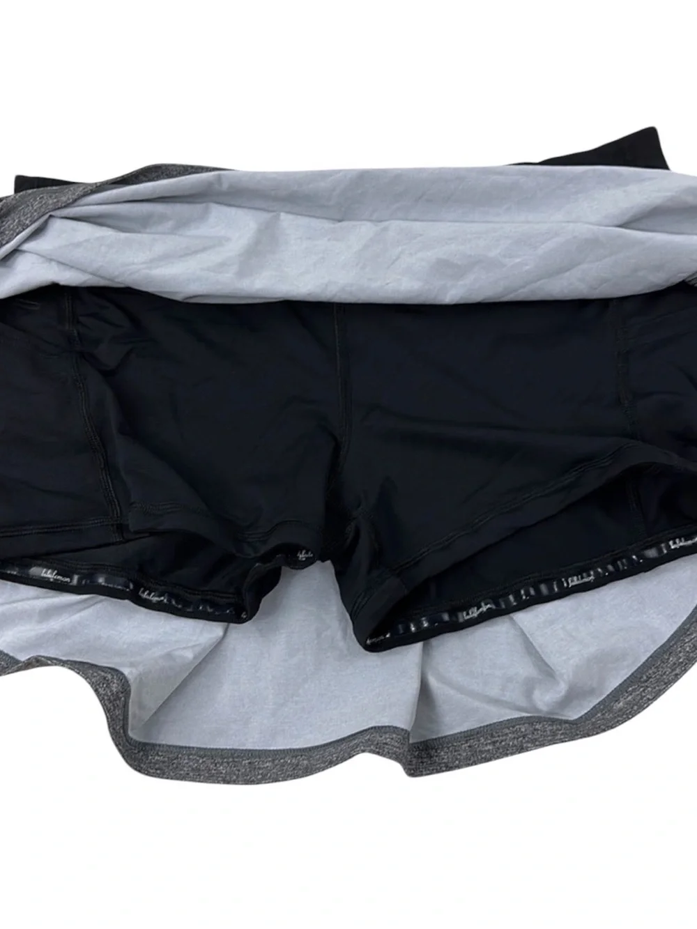 Lululemon Pace Rival Skirt (Tall) *No Panels 15”*Heather Lux Multi Black / Black